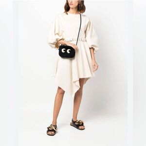 ANYA HINDMARCH
Eyes Leather-Trimmed Shearling Shoulder Bag